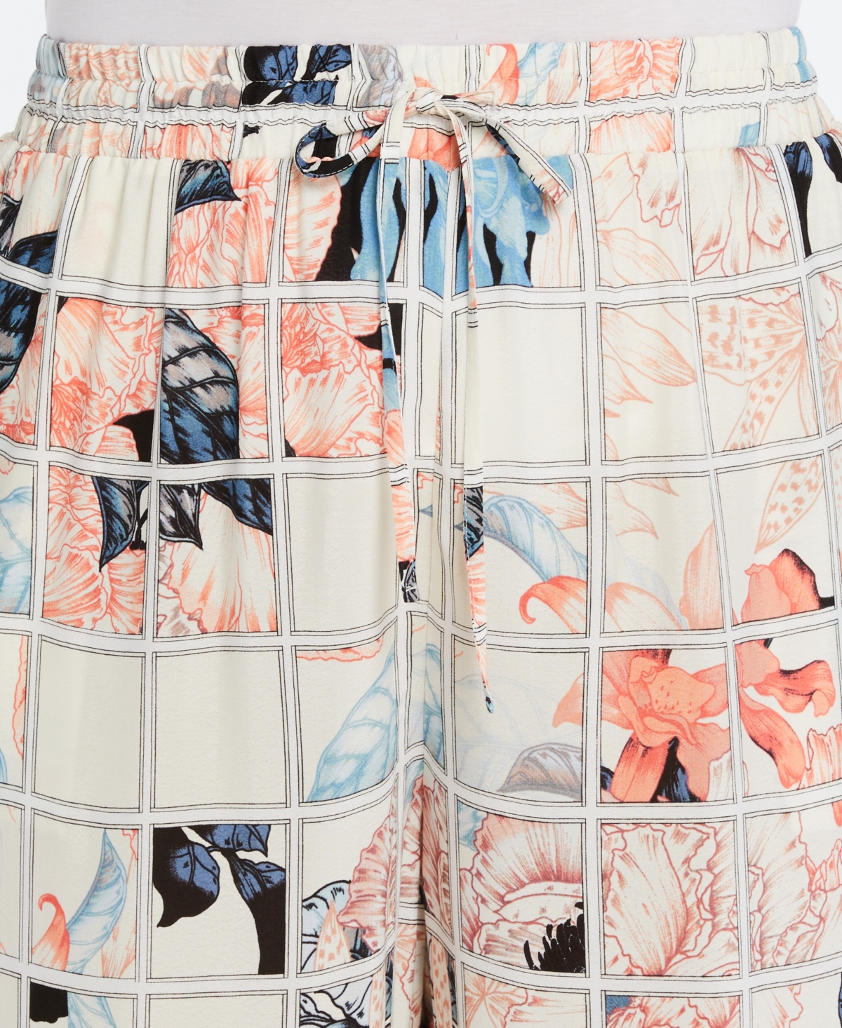 Shop Ella Rafaella Plus Size Eco Fabric Pull On Wide Leg Pant In Egret