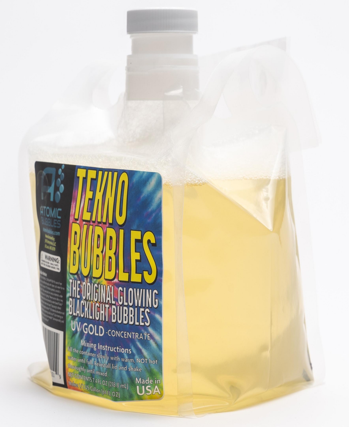Shop Atomic Bubbles - Tekno Bubbles 64 oz Gold Smart Pouch Refill In Multi