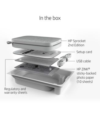 Sprocket 2x3" Zink Zero Ink Portable Instant Photo Printer