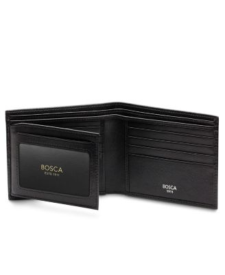 Men's Nappa Vitello Continental ID Wallet RFID, Black