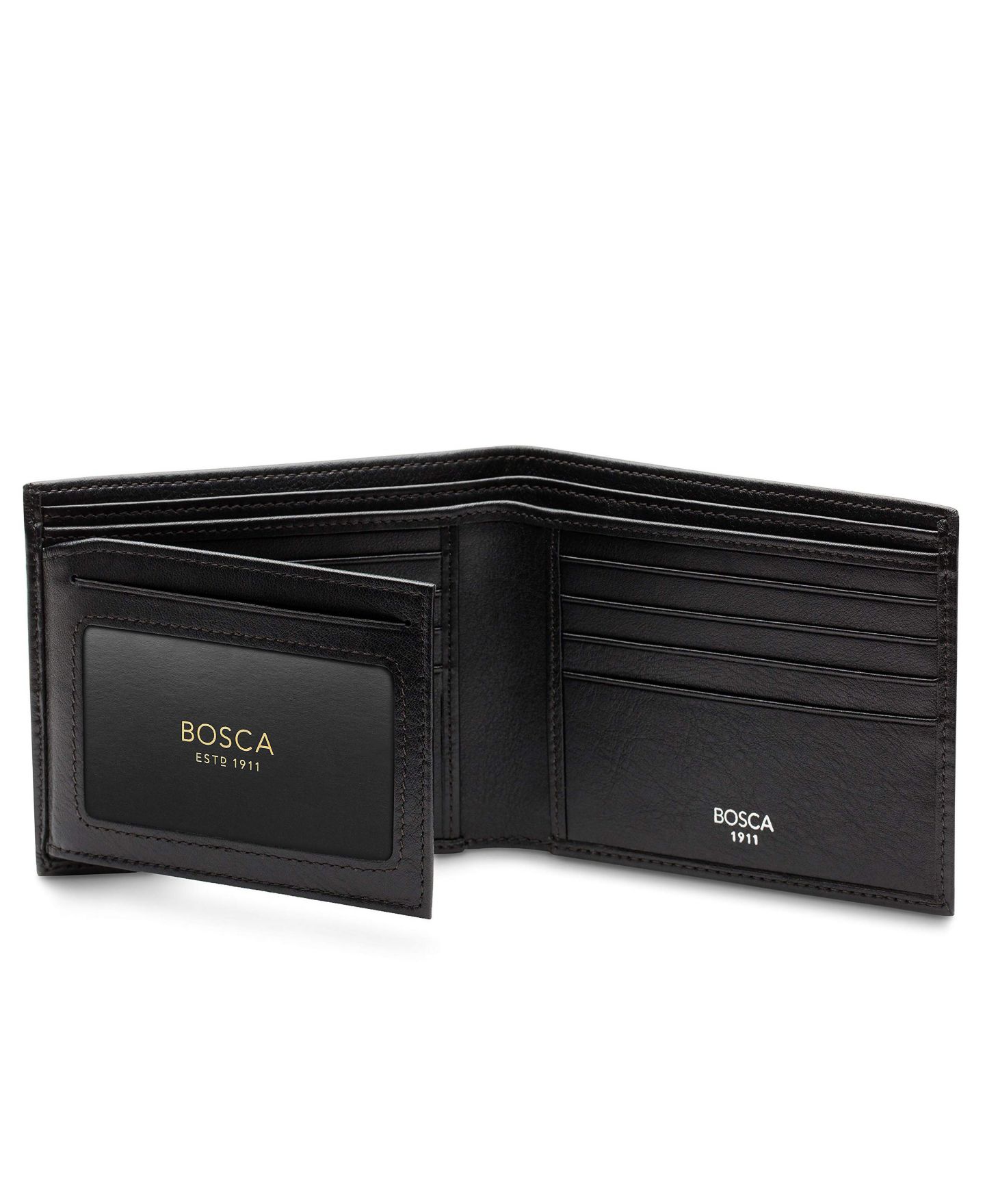 Мужской кошелёк Bosca Nappa Vitello Continental ID Wallet RFID, Black — фото 2