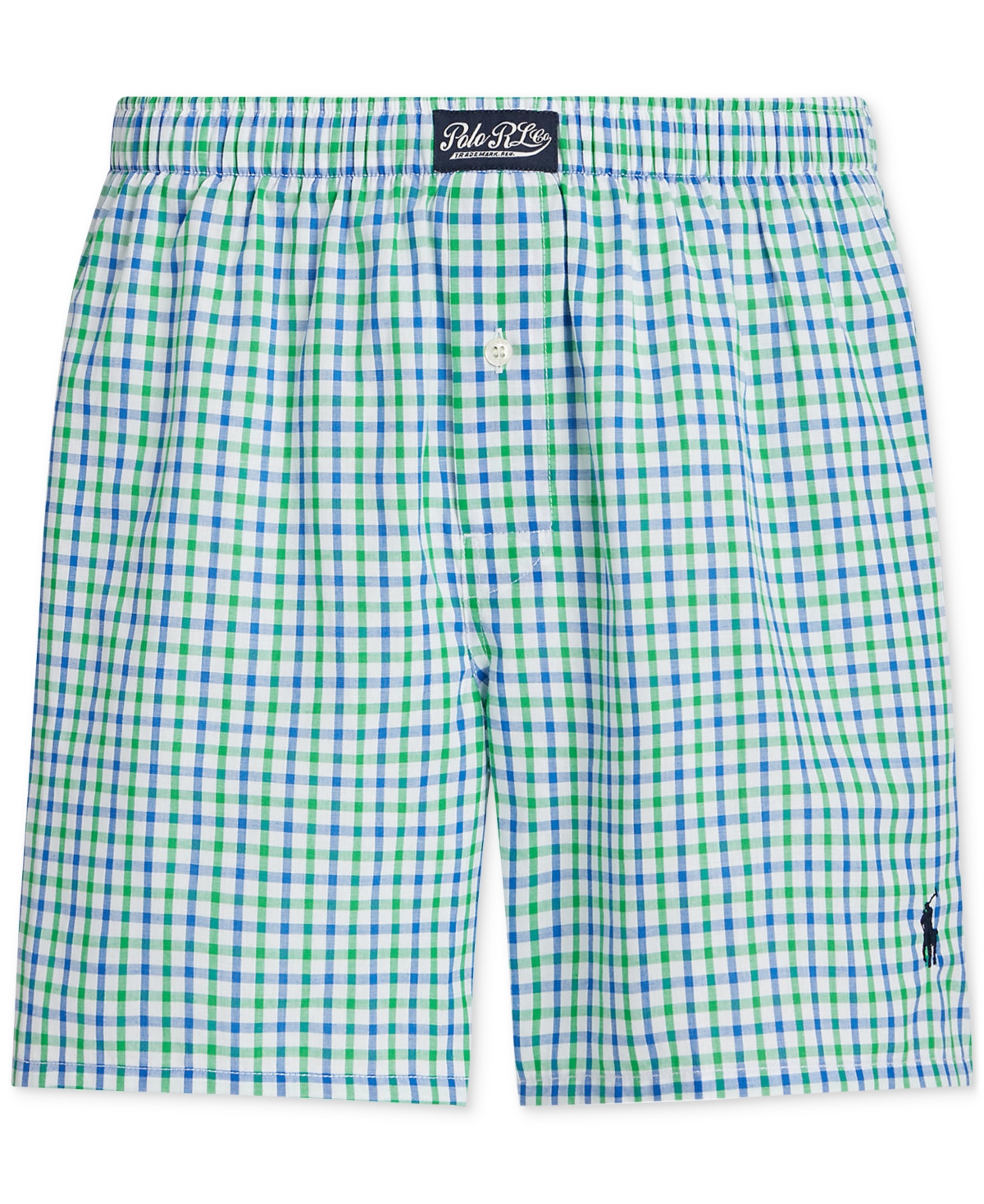 Shop Polo Ralph Lauren Men's Woven Cotton Boxer Shorts In Springs Plaid Curise Navy Pp