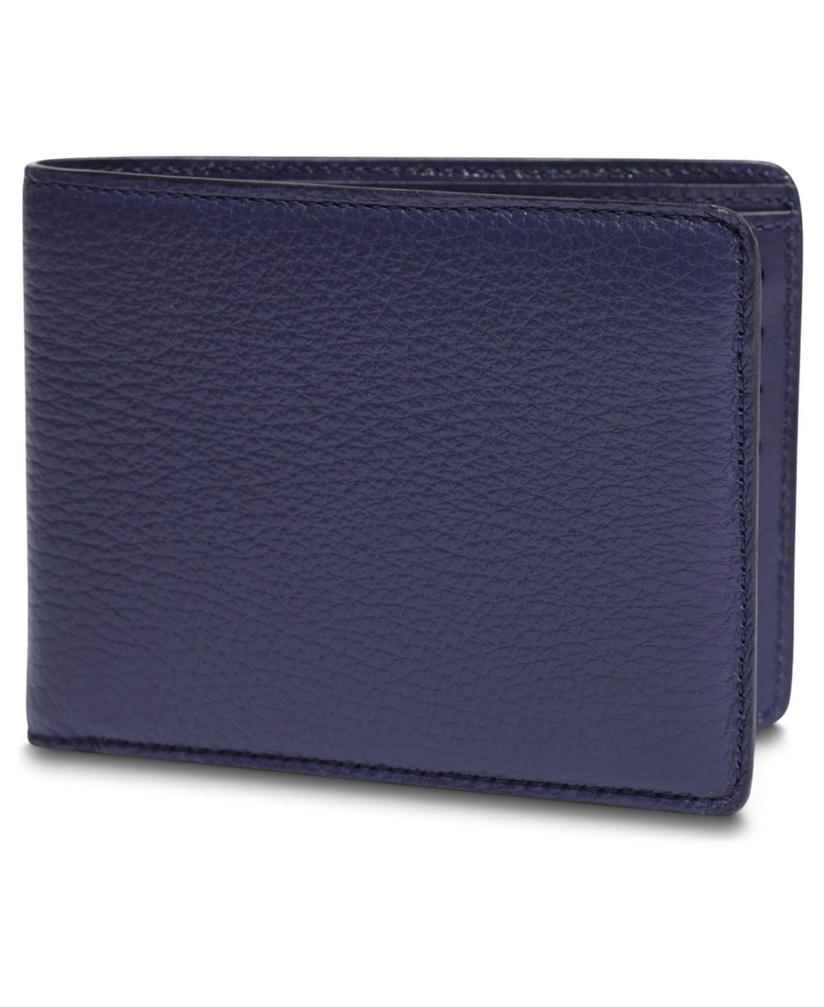 Italia Slim 8-Slot Men's Pocket Wallet Made In Italy, Monfrini Collection - Dark blue