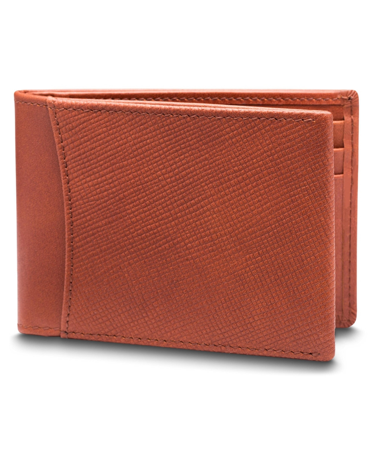 Saffiano Hall Pass Bifold Wallet w/ Rfid - Brown
