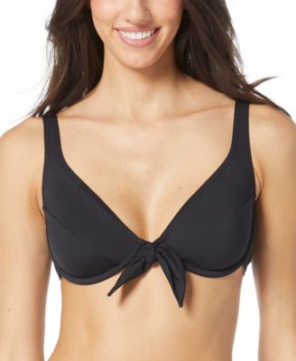 Women's V-Neck Tie-Front Bikini Top