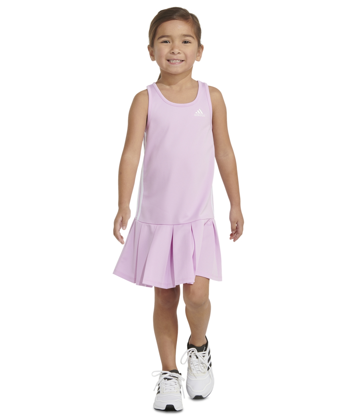 Shop Adidas Originals Toddler & Little Girls Sleeveless Tank Top Tennis Dress In Bliss Lilac