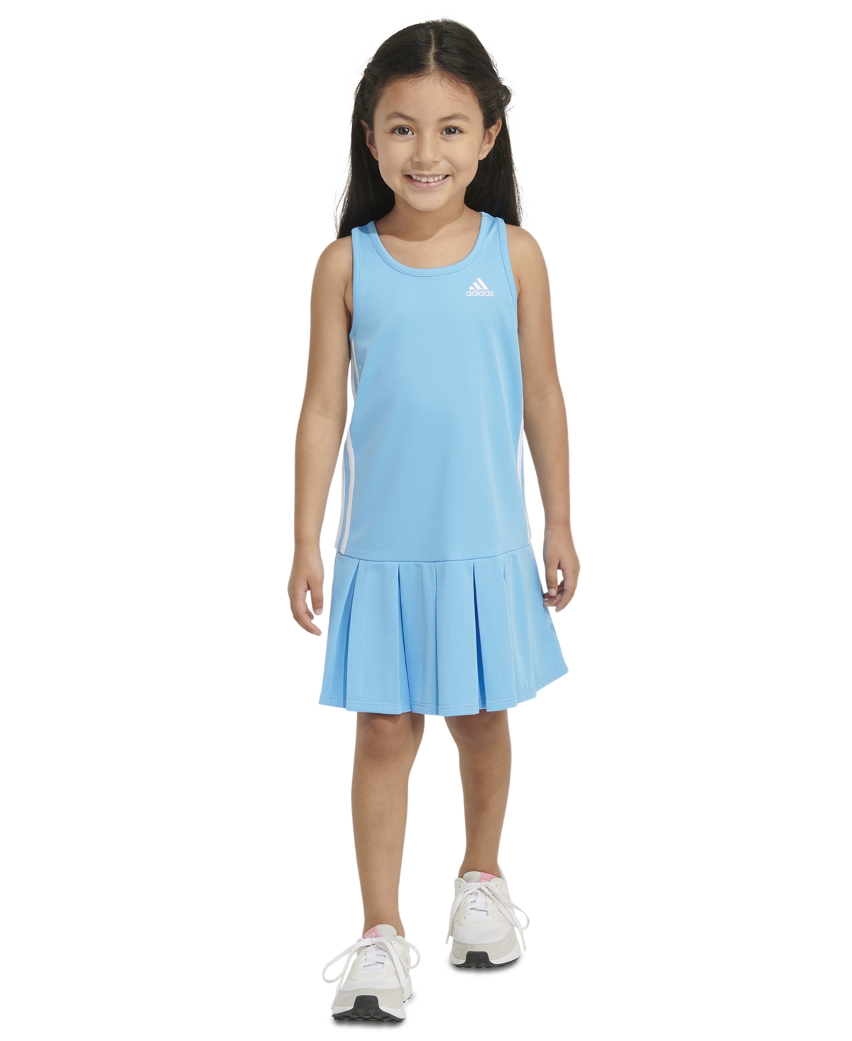 Shop Adidas Originals Toddler & Little Girls Sleeveless Tank Top Tennis Dress In Semi Blue Burst