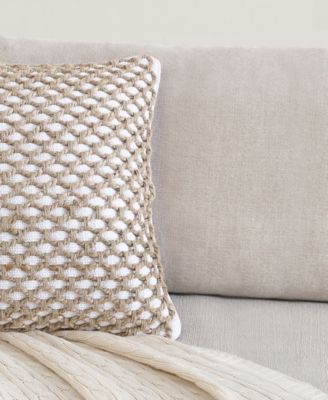 Jada Jute Decorative Pillows 2 Piece Set, 20" x 20"