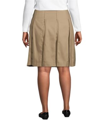 Plus Size Box Pleat Skirt Top of Knee
