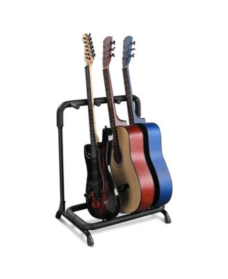 3 Three Holder Multi Guitar Folding Stand Band Stage Bass Acoustic Guitar Display Rack