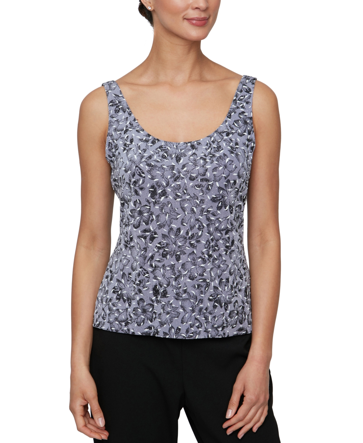 Shop Alex Evenings Women's 2-pc. Printed Twinset In Lavender