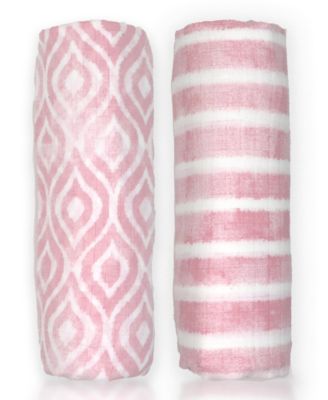 Baby Girls Luxury Plush Baby Blankets, 3 Piece Gift Set