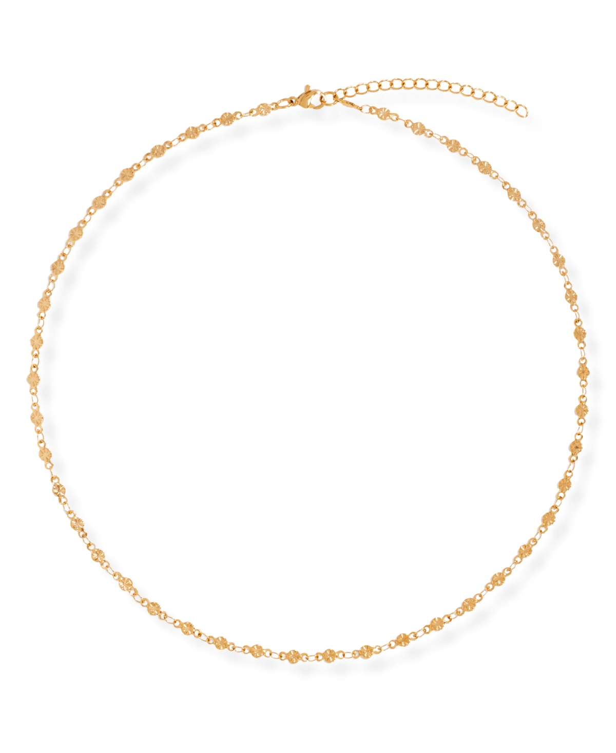Garcelle Mini Disc Chain Necklace - Gold