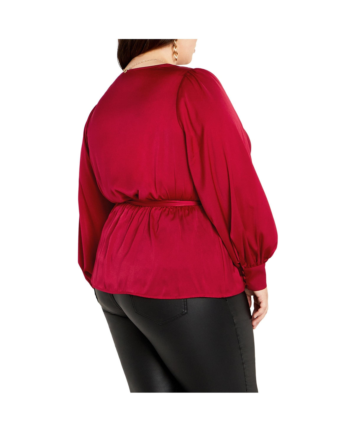 City Chic Plus Size V-neck Wrap Top