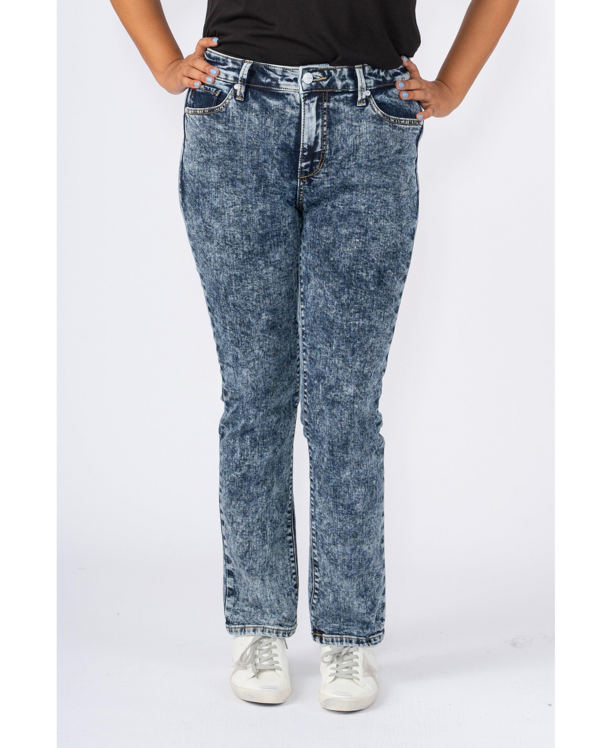 Plus Size High Rise Straight Jeans - Bristol