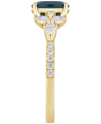 London Blue Topaz (2 ct. t.w.) & Diamond (7/8 ct. t.w.) Bridal Set in 14k Gold