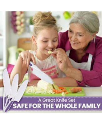 3-Piece Kids Knife Set for Real Cooking & Baking with Serrated Edges