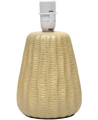 11.02" Traditional Mini Modern Ceramic Texture Pastel Accent Bedside Table Desk Lamp with Matching Fabric Shade 