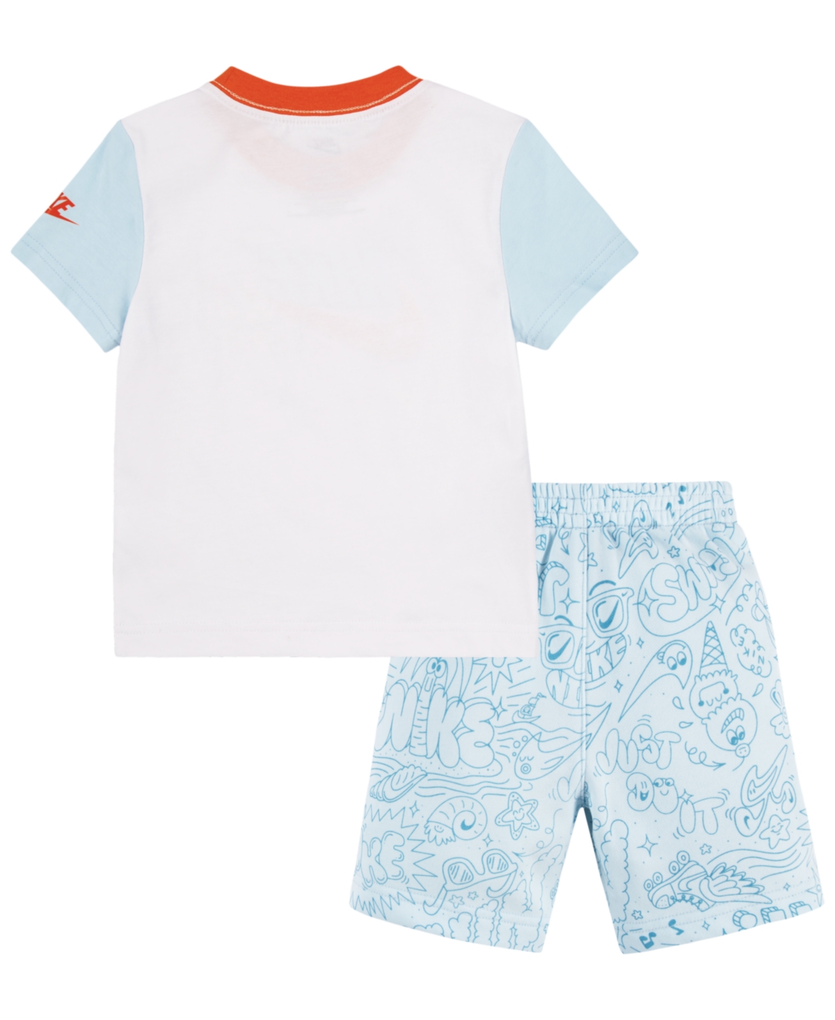 Shop Nike Toddler Boys French Terry Short Set In Glacier Blue