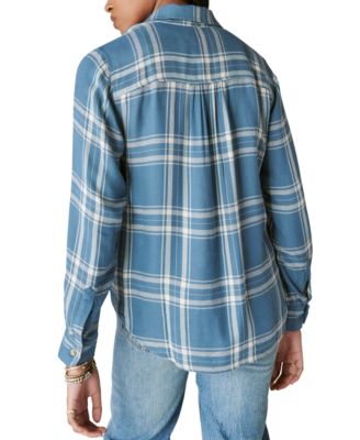 Lucky Brand - Plaid Boyfriend Shirt in Pink Plaid