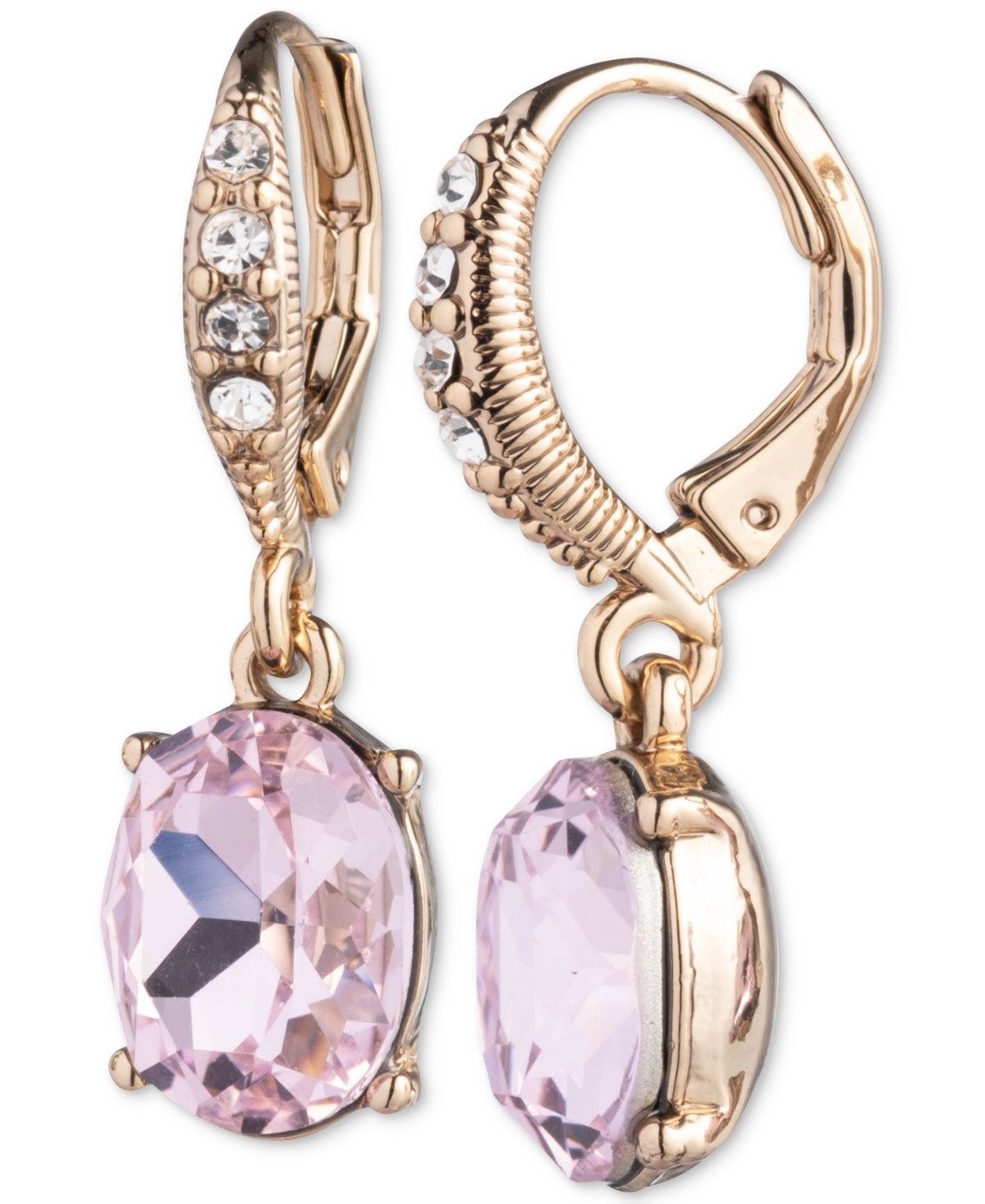 Shop Givenchy Silver-tone Light Blue Leverback Drop Earrings In Rose
