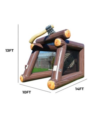 Axe Throwing Target Game Inflatable (with Blower And Foam Axes)
