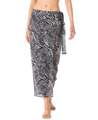 Michael Kors - Women's Animal Print Cover Up Wrap Skirt