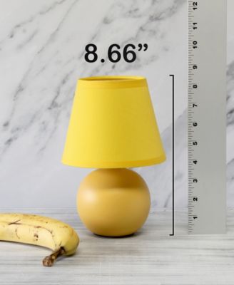 Nauru 8.66" Traditional Petite Ceramic Orb Bedside Table Desk Lamp Two Pack Set, Tapered Drum Fabric Shade 