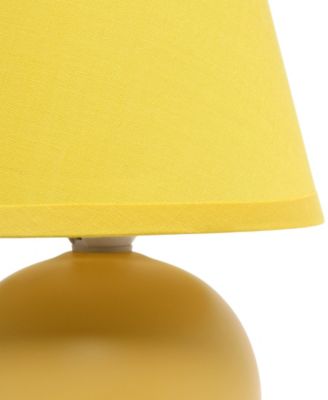 Nauru 8.66" Traditional Petite Ceramic Orb Bedside Table Desk Lamp with Tapered Drum Fabric Shade