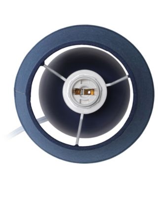 Nauru 8.66" Traditional Petite Ceramic Orb Bedside Table Desk Lamp with Tapered Drum Fabric Shade