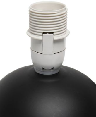 Nauru 8.66" Traditional Petite Ceramic Orb Bedside Table Desk Lamp with Tapered Drum Fabric Shade