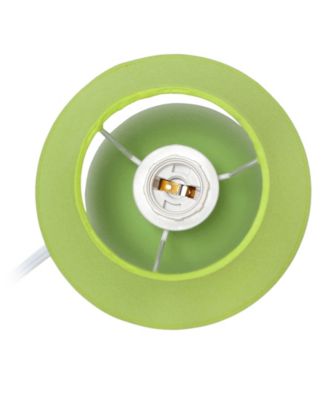 Nauru 8.66" Traditional Petite Ceramic Orb Bedside Table Desk Lamp with Tapered Drum Fabric Shade