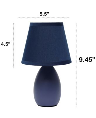Nauru 9.45" Traditional Petite Ceramic Oblong Bedside Table Desk Lamp Two Pack Set, Tapered Drum Fabric Shade 