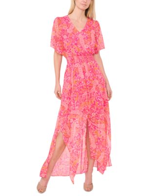 CeCe - Women's Flutter-Sleeve Maxi Dress