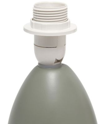 Nauru 9.45" Traditional Petite Ceramic Oblong Bedside Table Desk Lamp with Tapered Drum Fabric Shade 