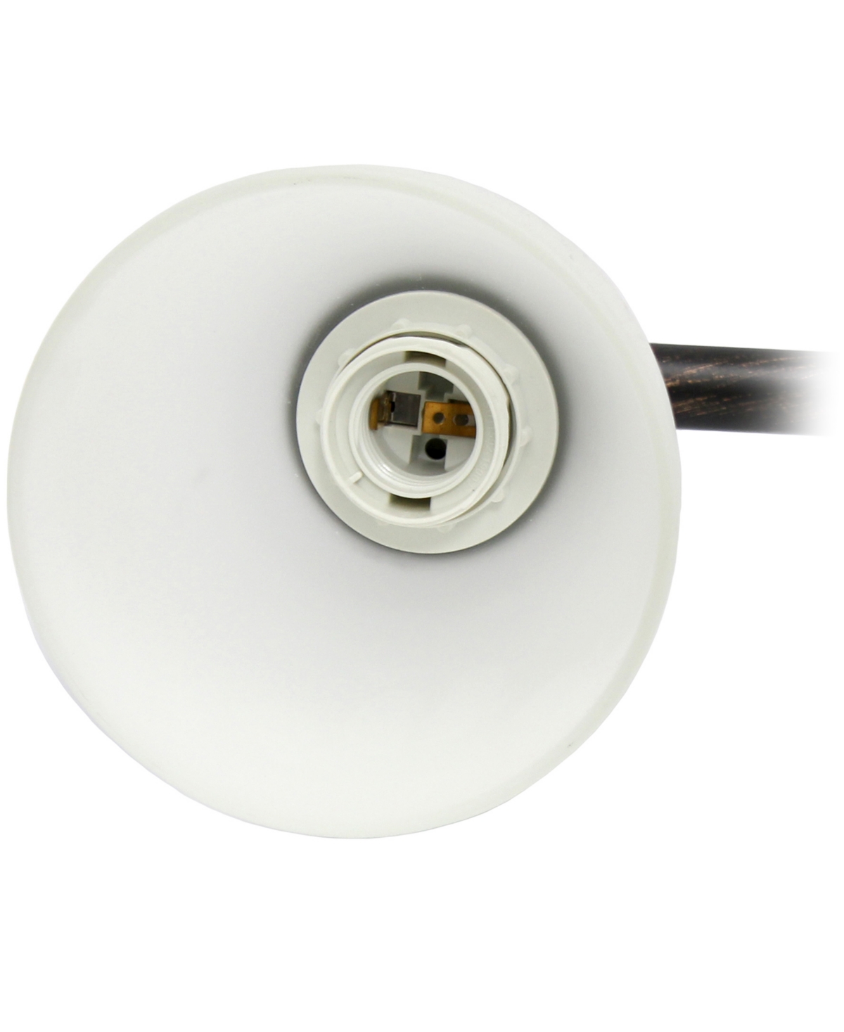 Lalia Home Essentix Traditional Three Light Metal and Translucent Glass Shade Vanity Uplight Downlight Wall Mounted Fixture