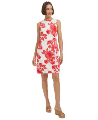 Tommy Hilfiger - Women's Sleeveless Floral Sheath Dress