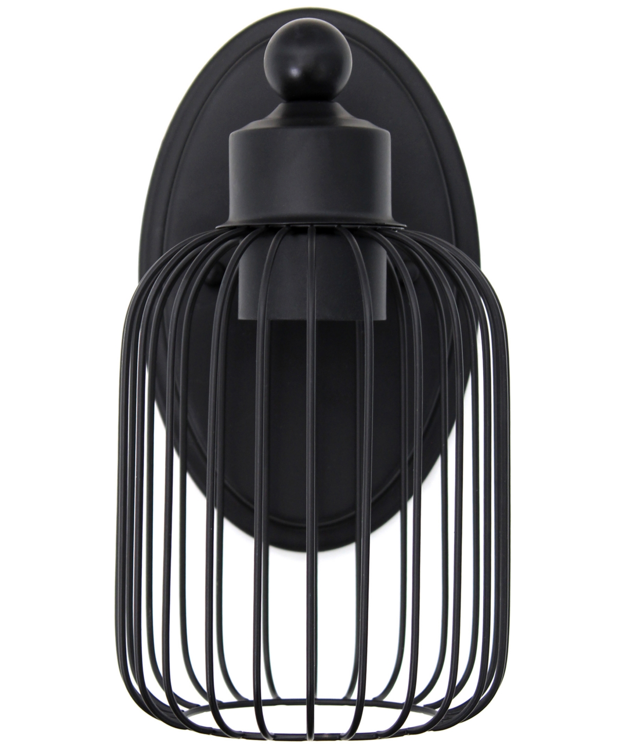 Lalia Home Ironhouse 10.5" One Light Industrial Decorative Cage Wall Sconce Uplight Downlight Wall Mounted Fixt In Black