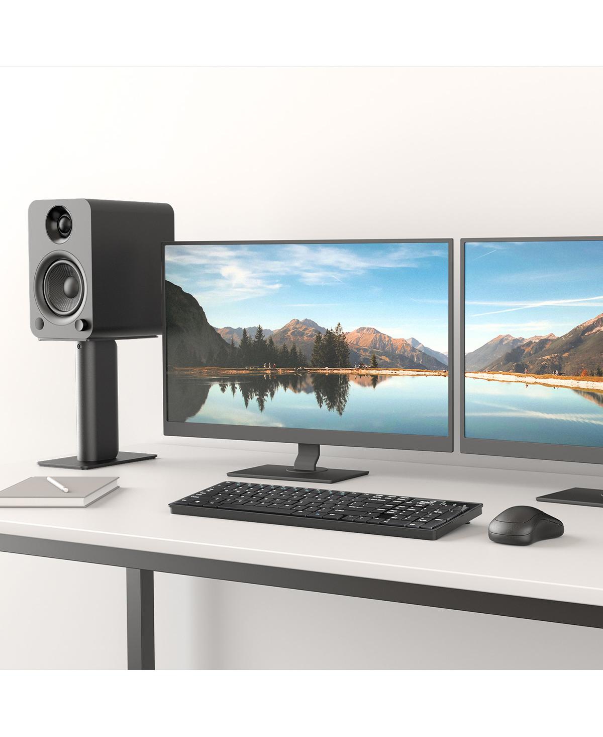 Kanto Yu Powered Bookshelf Speaker with Bluetooth & Rca Input (Matte - Pair - Black