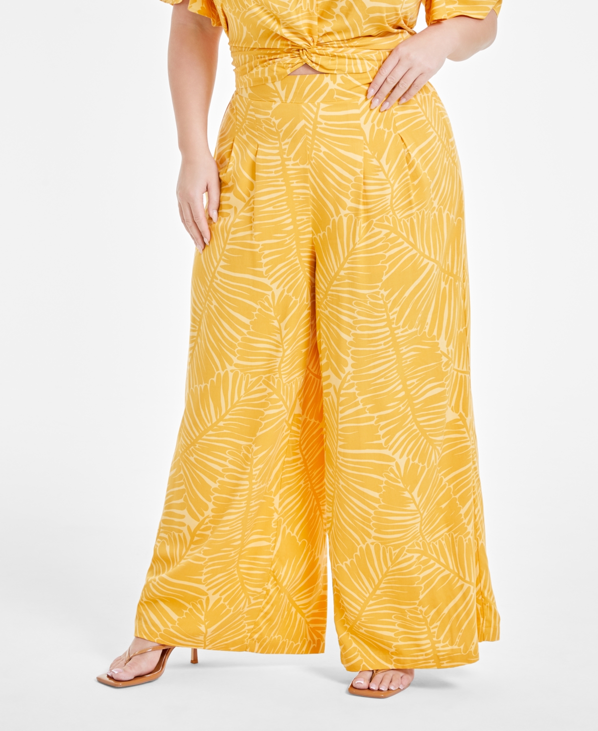 Trendy Plus Size Wide-Leg Pants, Created for Macy's - Golden Pal