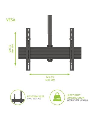 CM600SG Stainless Steel Full-Motion Outdoor Ceiling Mount for 37" - 70" TVs