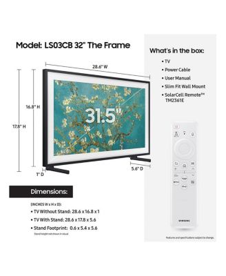 32" 4K The Frame TV QLED Quantum HDR QN32LS03CB Smart TV