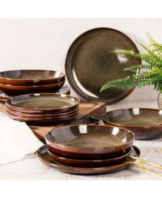 Edwina 16 Piece Double Bowl Dinnerware Set, Service for 4