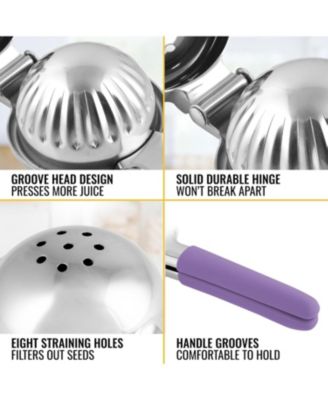 Stainless Steel Lemon Squeezer – Heavy Duty, Solid Metal Bowl, Easy to Use