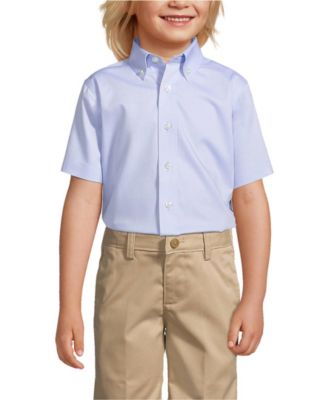 Big Boys Short Sleeve No Iron Pinpoint Dress Shirt