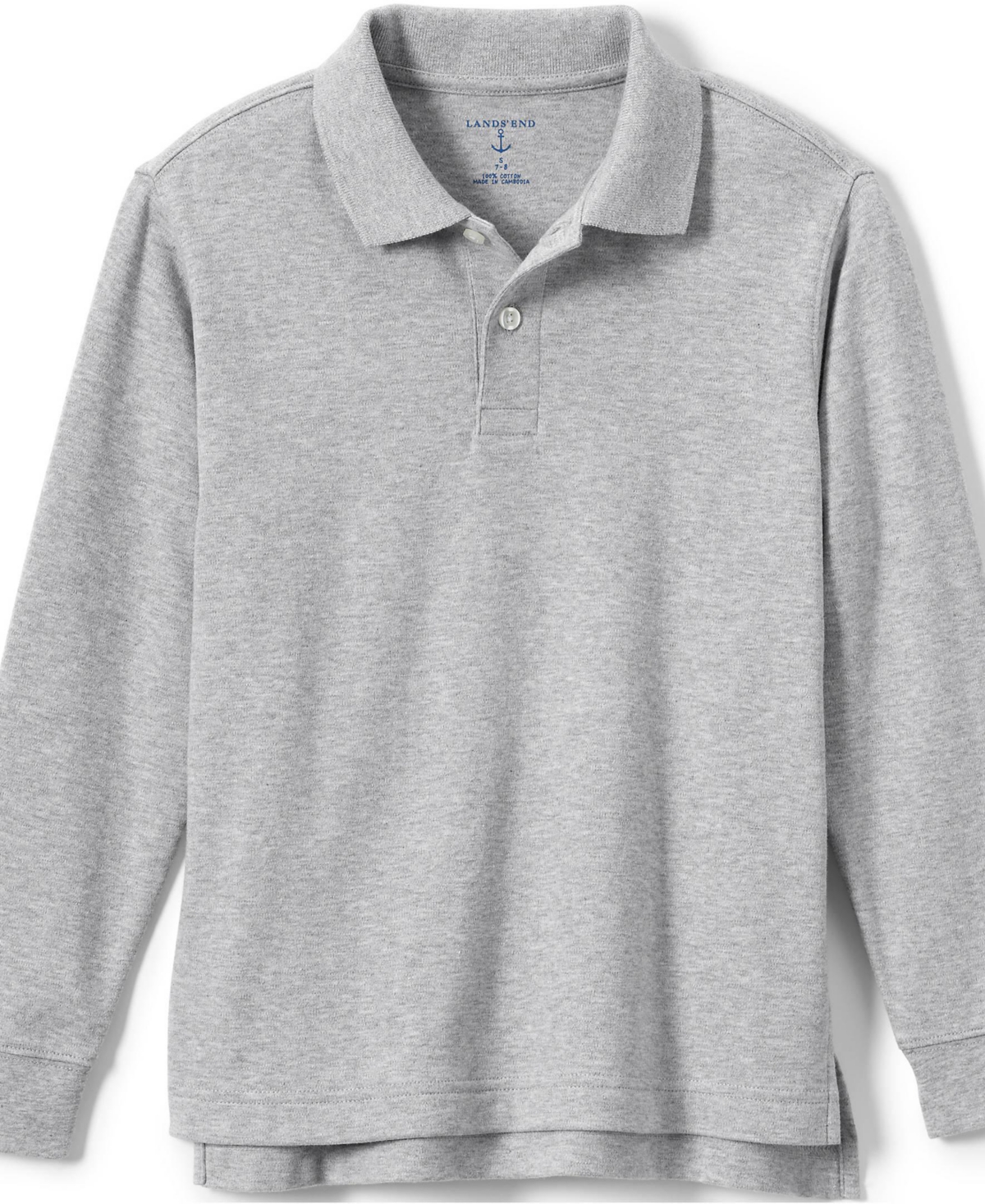 Lands' End Girls Long Sleeve Interlock Polo Shirt
