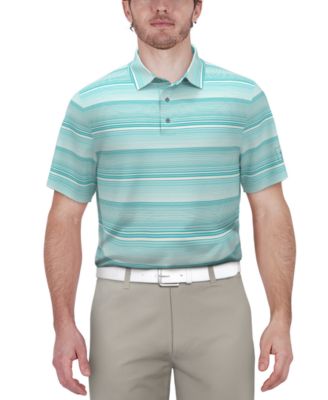 PGA TOUR - Men's Linear Energy Textured Short Sleeve Performance Golf Polo Shirt