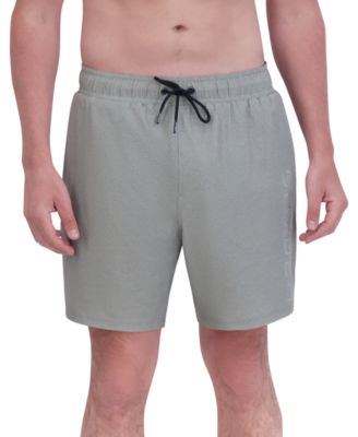 Men's Stretch Twill-Print 7" Swim Trunks with Compression Liner