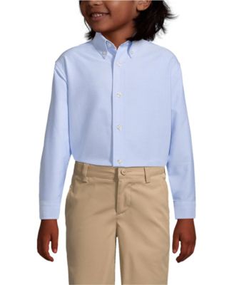 Big Boys Long Sleeve Solid Oxford Dress Shirt