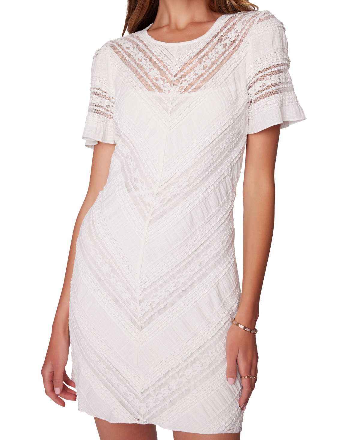 Lost + Wander Women's Magnolia Dreams Lace Mini Dress In Off White